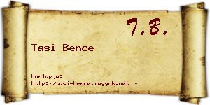 Tasi Bence névjegykártya